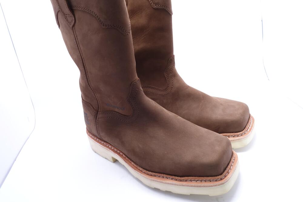 Frye Supply Boots Mens Size 9 M Brown Leather Waterproof Western Work Square Toe